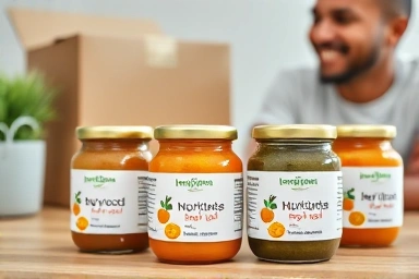 Premium packaged baby food jars, symbolizing quality and delivery